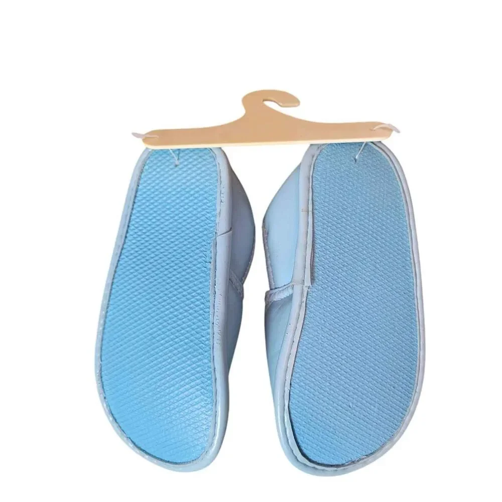 NWT Vintage 70's - 80's Boys Toddler House Slippers Blue with Lion Size Unknown
